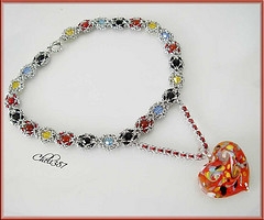 multicolor murano glass bead necklace